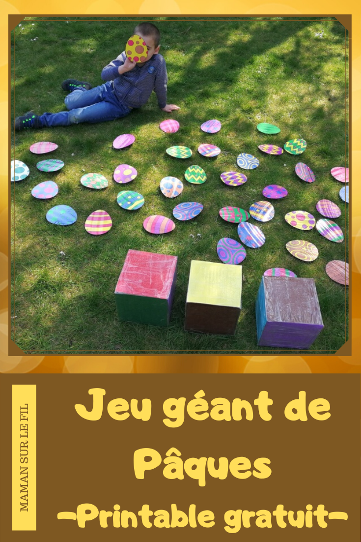 Jeu géant de Pâques Printable gratuit Activité Maman Sur Le Fil