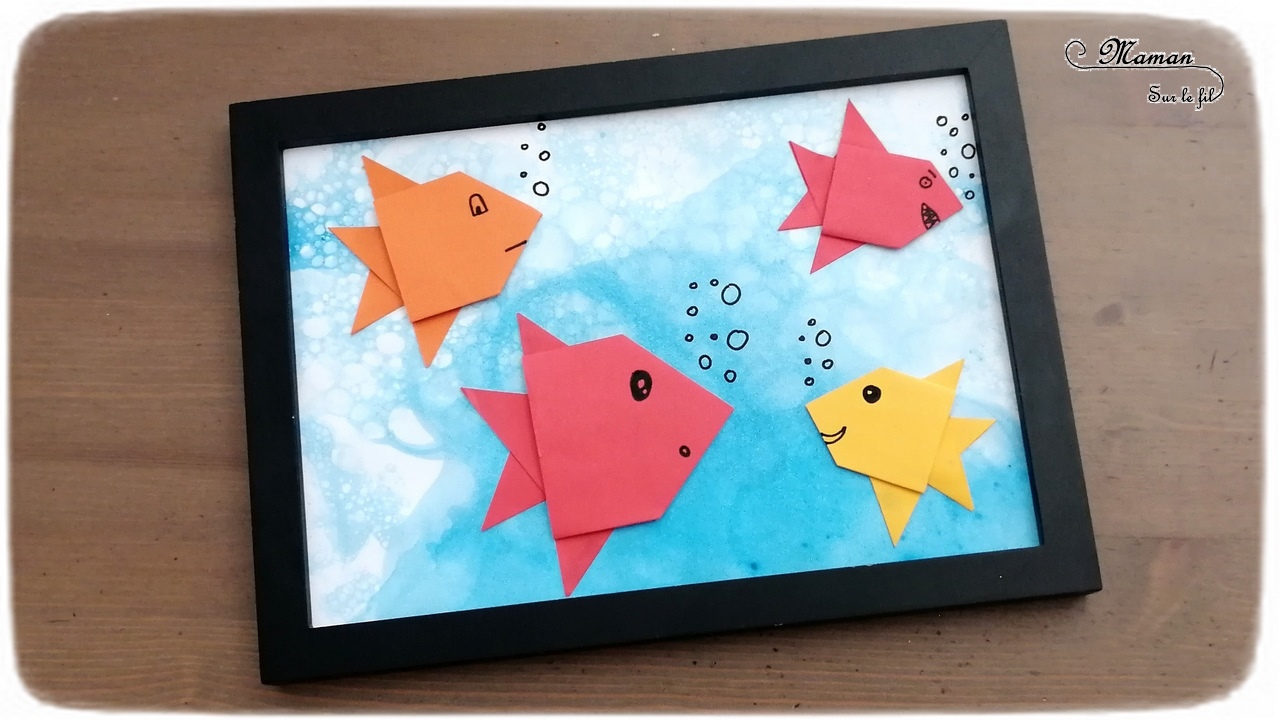 Aquarium De Poissons En Origami Activite Maman Sur Le Fil