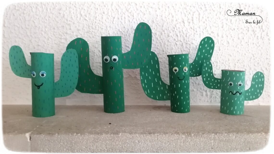 Famille Cactus avec des rouleaux de papier toilette {Activité} - Maman Sur  Le Fil