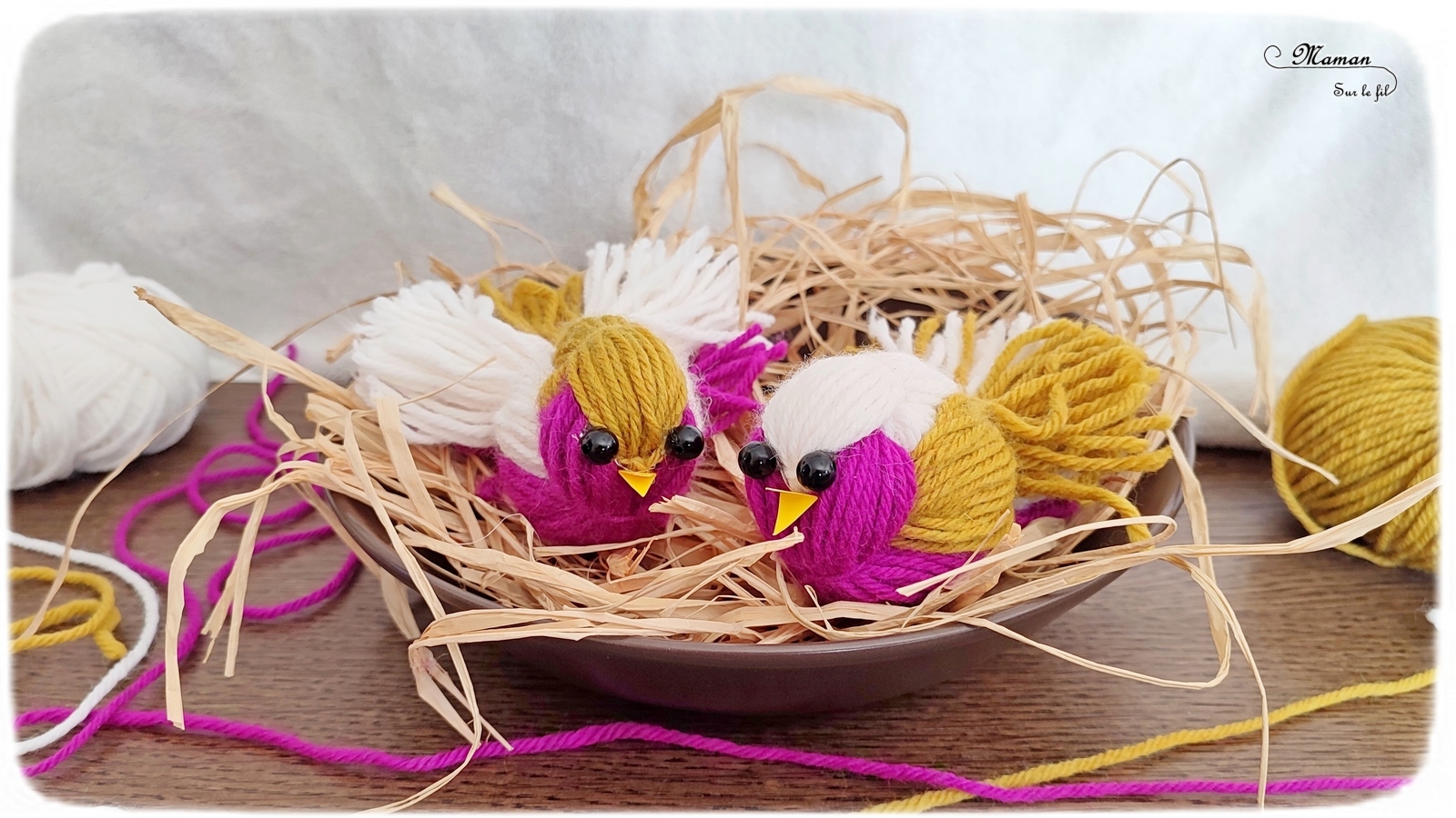 Spécial loisirs créatifs pendant le confinement : Oiseau en laine : Le tuto  - Le blog orangé de Sylvie