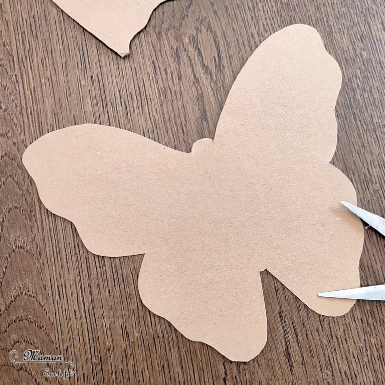 Papillon Découpé Dans Du Carton, Recyclage, Cadre D'art Naturel