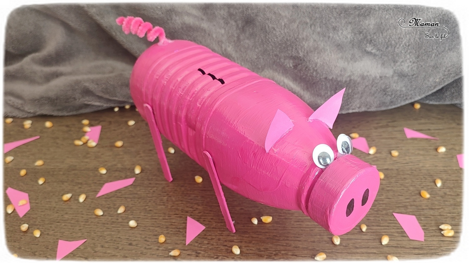 Fabriquer une tirelire cochon recyclée - Idées conseils et tuto Activité  manuelle enfant