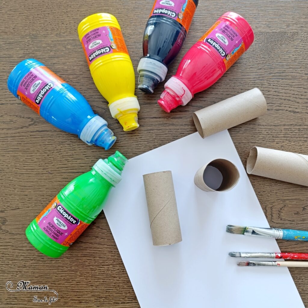 Peindre les anneaux olympiques avec un rouleau de PQ en carton : activité créative, peinture et manuelle enfants - Peinture avec des rouleaux de papier toilettes en carton et un pinceau - Peinture éclaboussée et aquarelle - Recyclage et surcyclage - Ronds, cercles, géométrie - Thème jeux olympiques, sports - Bricolage sympa et facile - Arts visuels Maternelle et cycle 2 - Arts visuels et atelier Maternelle et élémentaire - Créativité - Cycle 1 ou 2 - tutoriel photos - mslf