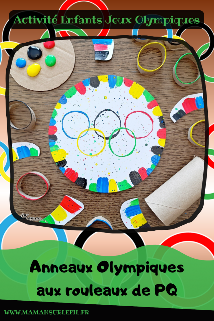 Peindre les anneaux olympiques avec un rouleau de PQ en carton : activité créative, peinture et manuelle enfants - Peinture avec des rouleaux de papier toilettes en carton et un pinceau - Peinture éclaboussée et aquarelle - Recyclage et surcyclage - Ronds, cercles, géométrie - Thème jeux olympiques, sports - Bricolage sympa et facile - Arts visuels Maternelle et cycle 2 - Arts visuels et atelier Maternelle et élémentaire - Créativité - Cycle 1 ou 2 - tutoriel photos - mslf