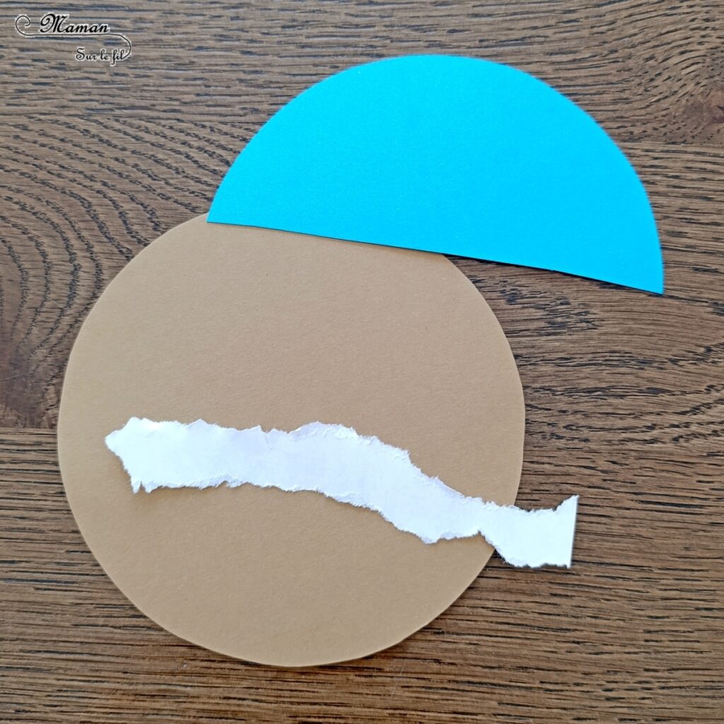 Créer un petit crabe sur la plage avec des ronds de papier : activité créative, récup' et manuelle enfants - Découpage, collage, pliage, dessin - Géométrie, compas, cercles - Papier déchiré - Yeux mobiles différents pour bouille rigolote - Thème animaux marins, plage, été, mer, océans, vacances - Bricolage sympa et facile - Arts visuels Maternelle et cycle 2 - Maternelle et élémentaire - Créativité - Cycle 1 ou 2 - tutoriel photos - mslf