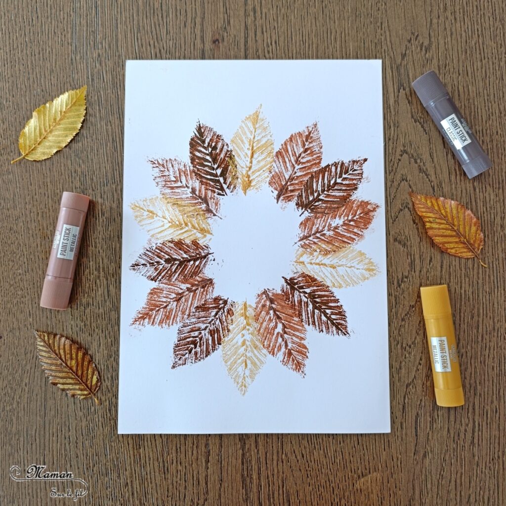 Peindre un lion Nature avec des empreintes de feuilles : activité créative, récup', nature et manuelle enfants - Crinière réalisée avec une technique de peinture avec des éléments naturels : Feuilles et gouache en stick - Recyclage, surcyclage de carton - Atelier nature, Land art - Découpage, collage - Thème animaux de la savane, Afrique, automne, forêt - Bricolage sympa et facile - Arts visuels Maternelle et cycle 2 - Maternelle et élémentaire - Créativité - Cycle 1 ou 2 - tutoriel photos et vidéo - mslf