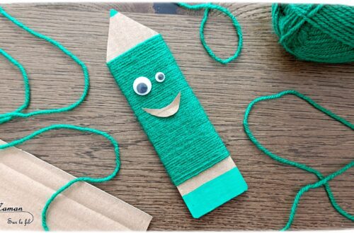 Fabriquer un crayon rigolo en carton et en laine enroulée : activité créative, récup' et manuelle enfants - Bricolage à partir de carton - Recyclage, surcyclage - Motricité fine, coloriage, collage - Thème école et rentrée scolaire - Décoration - Bricolage sympa et facile - Arts visuels Maternelle et cycle 2 - Arts visuels Maternelle et élémentaire - Créativité - Cycle 1 ou 2 - tutoriel photos - mslf