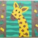 Créer une girafe en papier déchiré : activité créative et manuelle enfants - Utilisation de chutes de papier, découpage, déchirage, collage - Fond rayé avec des bandes de papier déchiré - Thème animaux de la savane, Afrique, safari - Bricolage sympa et facile - Arts visuels Maternelle et cycle 2 - Maternelle et élémentaire - Créativité - Cycle 1 ou 2 - tutoriel photos - mslf