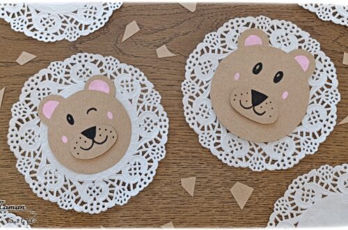 Créer des lions en napperons et en carton : activité créative, récup' et manuelle enfants - Recyclage, surcyclage de carton - Crinière faite avec la broderie du napperon - Découpage, collage, géométrie, compas, cercles - Thème animaux de la savane, Afrique - Bricolage sympa et facile - Arts visuels Maternelle et cycle 2 - Maternelle et élémentaire - Créativité - Cycle 1 ou 2 - tutoriel photos - mslf