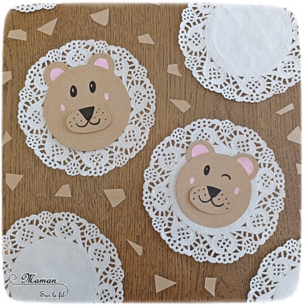 Créer des lions en napperons et en carton : activité créative, récup' et manuelle enfants - Recyclage, surcyclage de carton - Crinière faite avec la broderie du napperon - Découpage, collage, géométrie, compas, cercles - Thème animaux de la savane, Afrique - Bricolage sympa et facile - Arts visuels Maternelle et cycle 2 - Maternelle et élémentaire - Créativité - Cycle 1 ou 2 - tutoriel photos - mslf