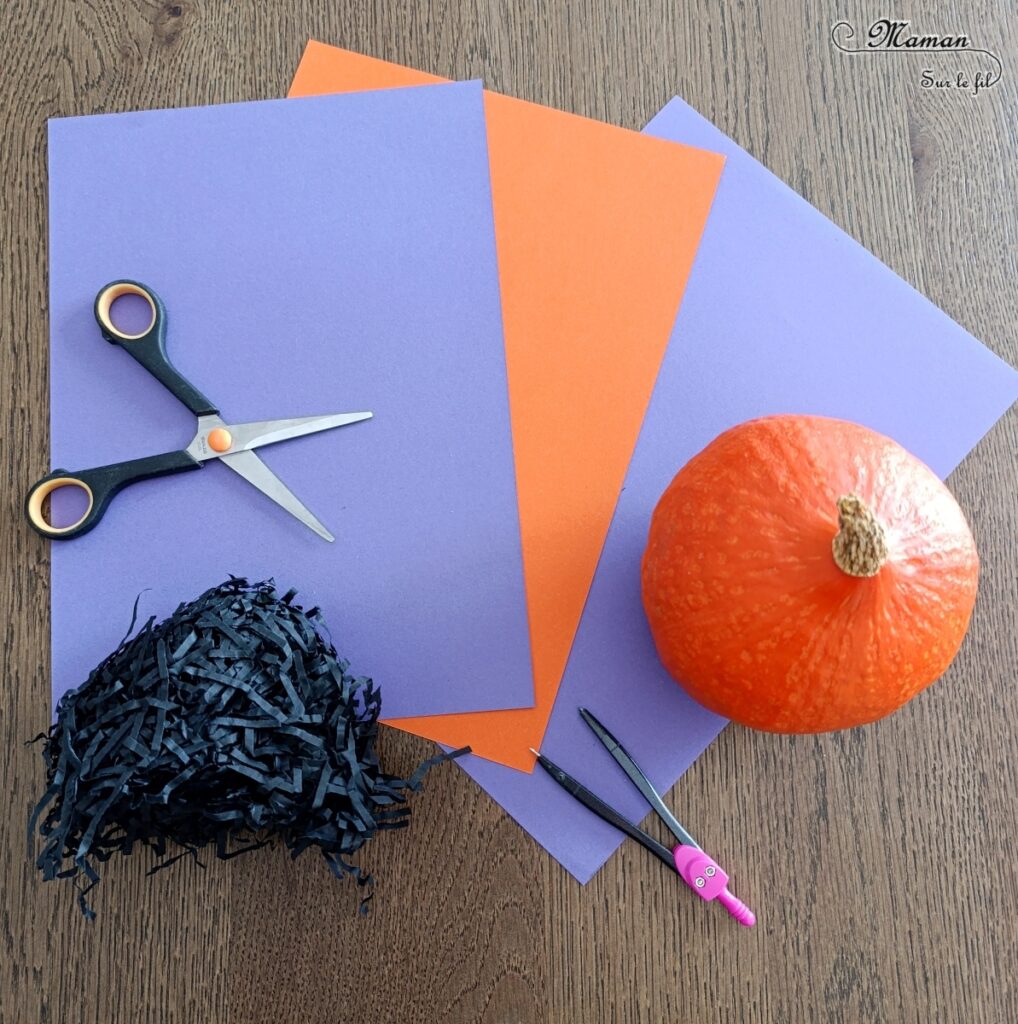 Créer une sorcière avec une citrouille : activité créative, récup' et manuelle enfants - Customisation d'un potimarron - Dessin du visage, fabrication d'un chapeau de sorcière en papier et cheveux avec herbes frisettes en papier - Décoration rigolote et éphémère d'Halloween - Thème automne, Halloween, légumes automnaux et sorcières - Bricolage et décoration sympa et facile - Arts visuels Maternelle et cycle 2 - Maternelle et élémentaire - Créativité - Cycle 1 ou 2 - tutoriel photos - mslf