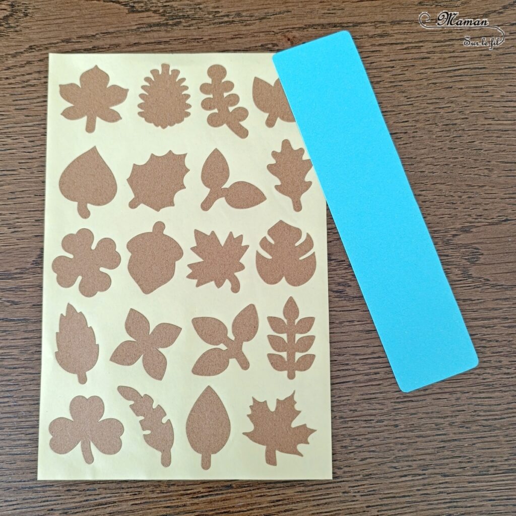 Fabriquer des marque-pages d'automne DIY : activité créative et manuelle enfants - Géométrie, Papier, Gommettes - Nuances de couleurs - Cadeau DIY à offrir pour la fête des mères, pères, grands-mères, grands-pères - Thème automne, forêt, arbres, feuilles - Bricolage et décoration sympa et facile - Arts visuels Maternelle et cycle 2 - Maternelle et élémentaire - Créativité - Cycle 1 ou 2 - tutoriel photos - mslf