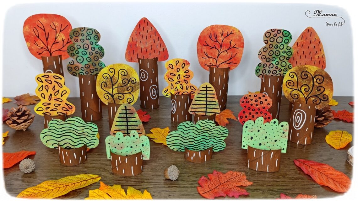 Fabriquer une forêt d'automne en récup' : activité créative, peinture et manuelle enfants - Idée de DIY d'automne piochée dans le carnet de saison Citeo - à télécharger gratuitement sur leur site - Recyclage et surcyclage de carton et de rouleaux de papier toilette, pq - Peinture, dessin et graphismes - Thème automne, forêt, arbres, feuilles - Bricolage et décoration sympa et facile - Arts visuels Maternelle et cycle 2 - Maternelle et élémentaire - Créativité - Cycle 1 ou 2 - tutoriel photos - mslf