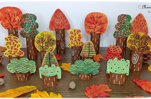 Fabriquer une forêt d'automne en récup' : activité créative, peinture et manuelle enfants - Idée de DIY d'automne piochée dans le carnet de saison Citeo - à télécharger gratuitement sur leur site - Recyclage et surcyclage de carton et de rouleaux de papier toilette, pq - Peinture, dessin et graphismes - Thème automne, forêt, arbres, feuilles - Bricolage et décoration sympa et facile - Arts visuels Maternelle et cycle 2 - Maternelle et élémentaire - Créativité - Cycle 1 ou 2 - tutoriel photos - mslf