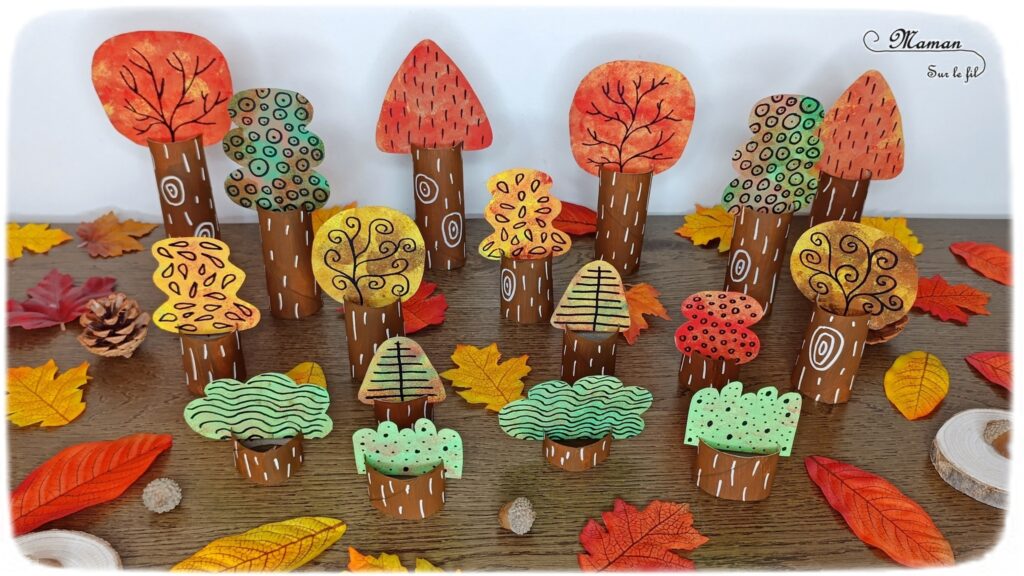 Fabriquer une forêt d'automne en récup' : activité créative, peinture et manuelle enfants - Idée de DIY d'automne piochée dans le carnet de saison Citeo - à télécharger gratuitement sur leur site - Recyclage et surcyclage de carton et de rouleaux de papier toilette, pq - Peinture, dessin et graphismes - Thème automne, forêt, arbres, feuilles - Bricolage et décoration sympa et facile - Arts visuels Maternelle et cycle 2 - Maternelle et élémentaire - Créativité - Cycle 1 ou 2 - tutoriel photos - mslf