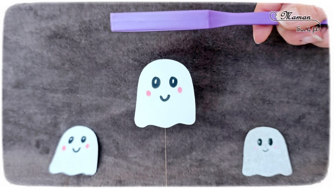 Petit fantôme en papier qui vole : activité créative et manuelle enfants - Fabriquer un fantôme mignon qui vole grâce à un trombone et un aimant - Expérience et bricolage rigolo et ludique pour Halloween - Découpage et dessin - Thème Halloween, créatures légendaires et imaginaires - Bricolage rapide et facile - Arts visuels Maternelle et cycle 2 - Maternelle et élémentaire - Créativité - Cycle 1 ou 2 - tutoriel photos et vidéo - mslf