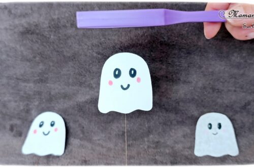 Petit fantôme en papier qui vole : activité créative et manuelle enfants - Fabriquer un fantôme mignon qui vole grâce à un trombone et un aimant - Expérience et bricolage rigolo et ludique pour Halloween - Découpage et dessin - Thème Halloween, créatures légendaires et imaginaires - Bricolage rapide et facile - Arts visuels Maternelle et cycle 2 - Maternelle et élémentaire - Créativité - Cycle 1 ou 2 - tutoriel photos et vidéo - mslf