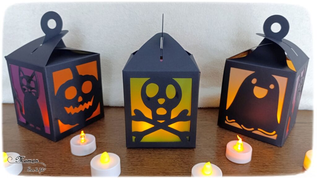 Fabriquer une lanterne lumineuse d'Halloween : activité créative et manuelle enfants - Tutoriel et tout le matériel vient de chez 10 Doigts - Collage de papier de soie de couleur pour effet transparence - Lanterne avec squelette, citrouille, fantôme, chat - Kit tout compris - Bricolage, DIY, décoration pour Halloween - Fait maison - Thème Halloween et créatures imaginaires et légendaires - Bricolage sympa et facile - Arts visuels Maternelle et cycle 2 - Maternelle et élémentaire - Créativité - Cycle 1 ou 2 - tutoriel photos - mslf