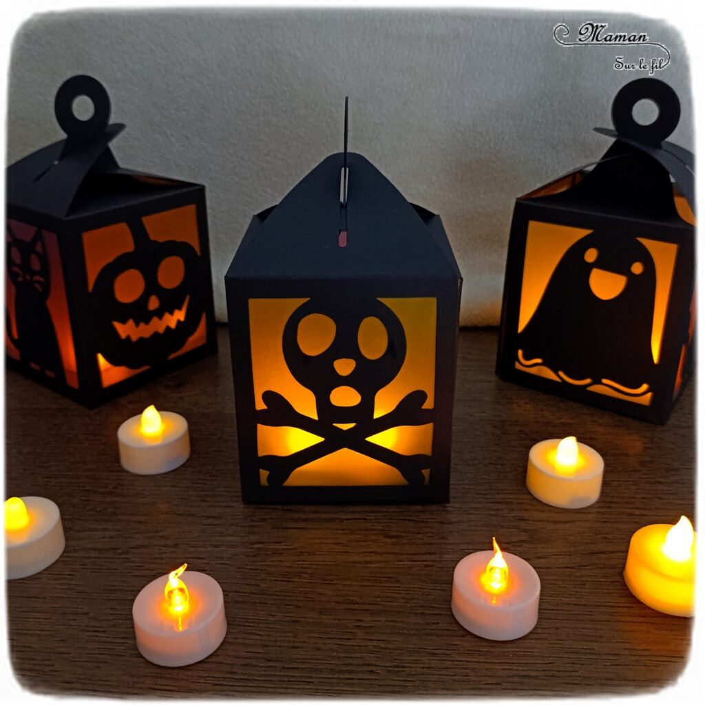 Fabriquer une lanterne lumineuse d'Halloween : activité créative et manuelle enfants - Tutoriel et tout le matériel vient de chez 10 Doigts - Collage de papier de soie de couleur pour effet transparence - Lanterne avec squelette, citrouille, fantôme, chat - Kit tout compris - Bricolage, DIY, décoration pour Halloween - Fait maison - Thème Halloween et créatures imaginaires et légendaires - Bricolage sympa et facile - Arts visuels Maternelle et cycle 2 - Maternelle et élémentaire - Créativité - Cycle 1 ou 2 - tutoriel photos - mslf