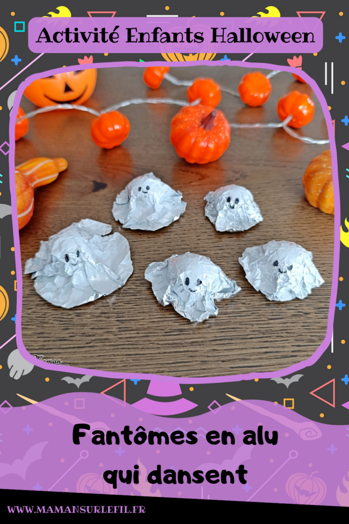 Fabriquer des petits fantômes en aluminium qui dansent et roulent : activité créative et manuelle enfants - Bricolage facile, rapide et rigolo - Aluminium peint en blanc et billes - Jeu DIY - Thème Halloween, Créatures légendaires et imaginaires - Bricolage et décoration sympa et facile - Arts visuels Maternelle et cycle 2 - Maternelle et élémentaire - Créativité - Cycle 1 ou 2 - tutoriel photos et vidéo - mslf