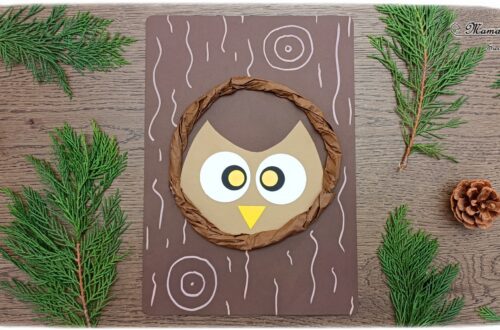 Créer un hibou caché dans son trou d'arbre en papier : activité créative et manuelle enfants - Découpage, collage, papier froissé - Activité facile et rapide au rendu rigolo - Perforatrices Ronds - Cercles - Thème automne, animaux de la forêt, bois, oiseaux, nuit, hiboux et chouettes - Bricolage et décoration sympa et facile - Arts visuels Maternelle et cycle 2 - Maternelle et élémentaire - Créativité - Cycle 1 ou 2 - tutoriel photos - mslf