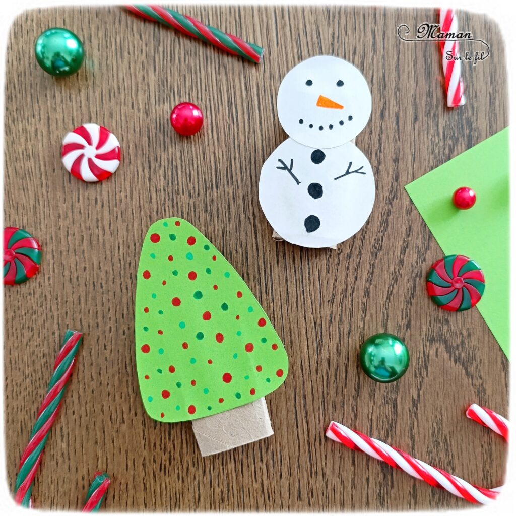 Fabriquer un sapin et un bonhomme de neige sauteurs : activité créative, récup' et manuelle enfants - Recyclage, surcyclage de rouleaux de papier toilette - Bricolage facile, rapide et rigolo - Dessin et collage - Thème Hiver et Noël, arbres - Bricolage et décoration sympa et facile - Arts visuels Maternelle et cycle 2 - Maternelle et élémentaire - Créativité - Cycle 1 ou 2 - tutoriel photos et vidéo - mslf