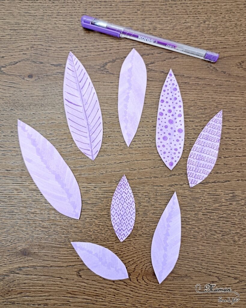 Fabriquer un masque de plumes en papier avec des surligneurs et des stylos gel : activité créative, dessin et manuelle enfants - Découpage, Coloriage, dessin et graphismes - Couleurs pastels - Collage pour un masque façon Loup avec un bâtonnet en bois - Bricolage ludique et coloré pour un thème Anniversaire, Carnaval, Mardi Gras - Bricolage et décoration sympa et facile - Arts visuels Maternelle et cycle 2 - Maternelle et élémentaire - Créativité - Cycle 1 ou 2 - tutoriel photos - mslf