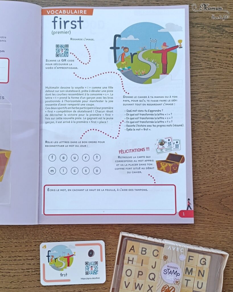 Apprendre l'anglais aux enfants avec Multimalin : Méthode clé en main basée sur des images et vidéos mentales - Jeux et activités ludiques et interactives - 90 mots par trimestre - minutes max par jour - Cahier, Cartes comme Flashcards, Tampons, Accès à vie aux vidéos et jeux numériques - Vidéo gratuite : 4 clés pour l'apprentissage de l'anglais - Cadeaux de lancement - Code de réduction - tutoriel et avis photos et vidéos - mslf