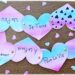 Fabriquer une carte Coeurs qui déroule à offrir : activité créative et manuelle enfants - Fond réalisé avec des bandes à la peinture type aquarelle - Découpage et écriture - Message Je t'aime un peu, beaucoup, à la folie... - Surprise DIY - Cadeau à offrir pour la Saint Valentin ou la fête des mères, pères, grands-mères, grands-pères... - Thème Amour, amitié, coeurs, Saint Valentin, fêtes - Bricolage et décoration sympa et facile - Arts visuels Maternelle et cycle 2 - Maternelle et élémentaire - Créativité - Cycle 1 ou 2 - tutoriel photos et vidéo - mslf