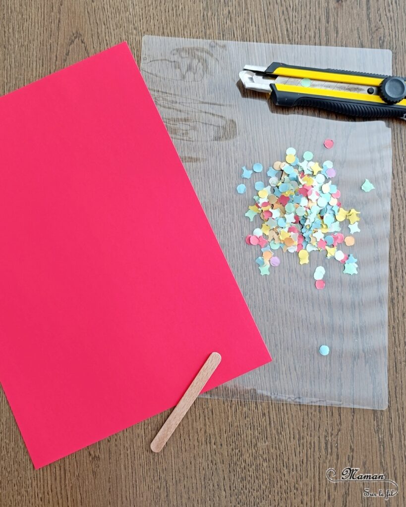 Fabriquer des ballons de Carnaval avec des confettis : activité créative et manuelle enfants - Confettis dans une feuille à plastifier - Plastifieuse pour le côté transparent - Découpage, collage - Ballons de baudruche colorés et décorés - Récup' de bâtonnets de glace en bois pour les tenir - Bricolage ludique et coloré pour un thème Carnaval, Mardi Gras, Anniversaire ou Cirque - Bricolage et décoration sympa et facile - Arts visuels Maternelle et cycle 2 - Maternelle et élémentaire - Créativité - Cycle 1 ou 2 - tutoriel photos et vidéo - mslf